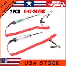 2pcs 6-24v Digital Electric Voltage Circuit Tester Automotive Test Light Truck