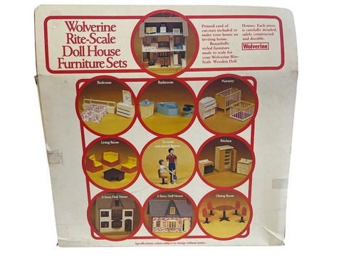 Set mobili casa delle bambole vintage Wolverine scala rito asilo - Foto 2 di 3