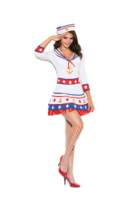 Elegant Moments Harbor Hottie 2pc Costume Includes Dress and Hat
