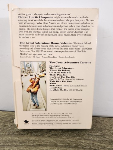 Steven Curtis Chapman The Great Adventure Official Audio/Video Fan-Pack 1992 - Picture 3 of 9