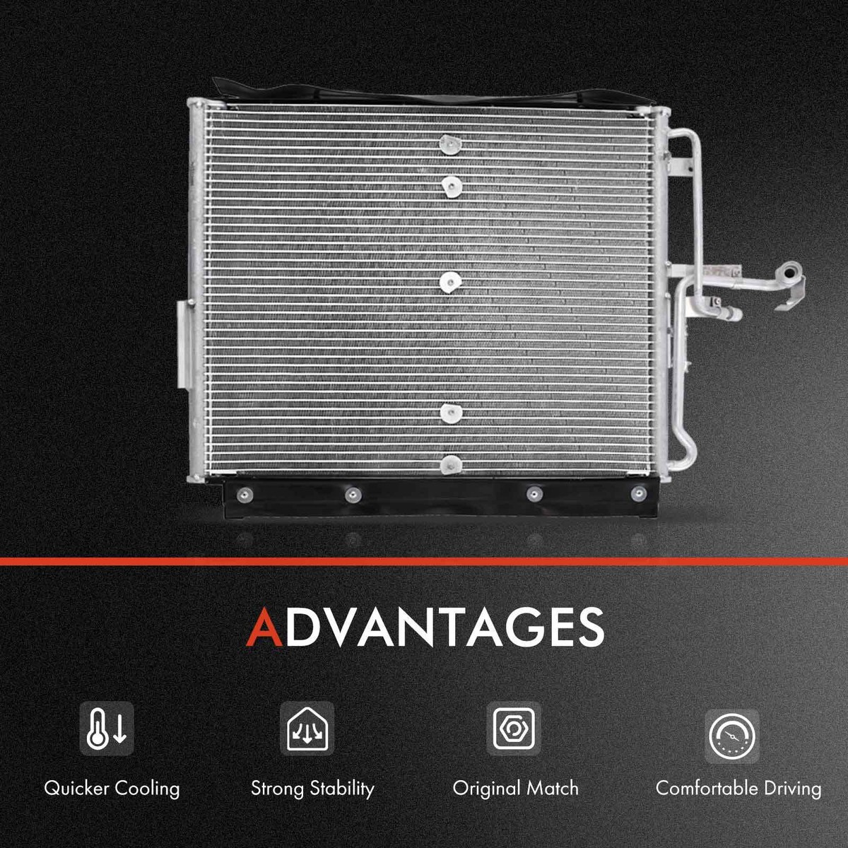 Evan-Fischer A/C Condenser Cooling Fan For Mercedes-Benz E320 300E (1994-95, 1990-93) – Left Or Right, Direct Fit