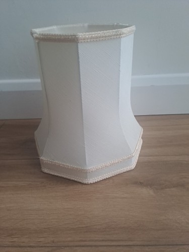 Traditional Lamp Shade Octagonal Cream Lined Bell Lampshade Vintage - Picture 5 of 18