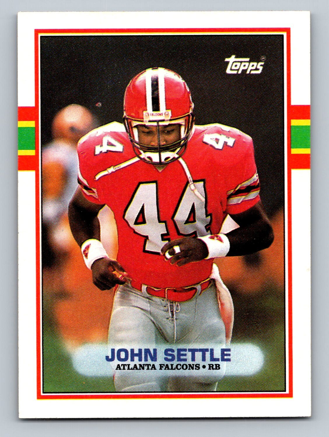 John Settle RC Rookie 1989 Topps #346b Atlanta Falcons Football Card