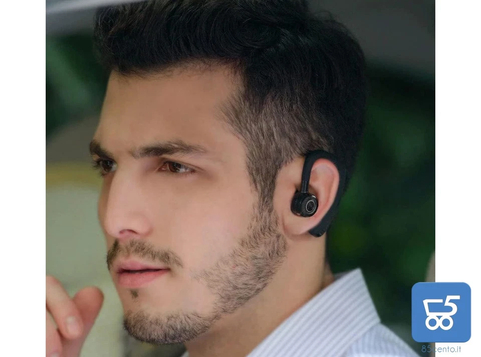 Auricolare Bluetooth Wireless Mono Microfono HD CVC8.0 Riduzione Rumore DX o SX - Immagine 2 di 4