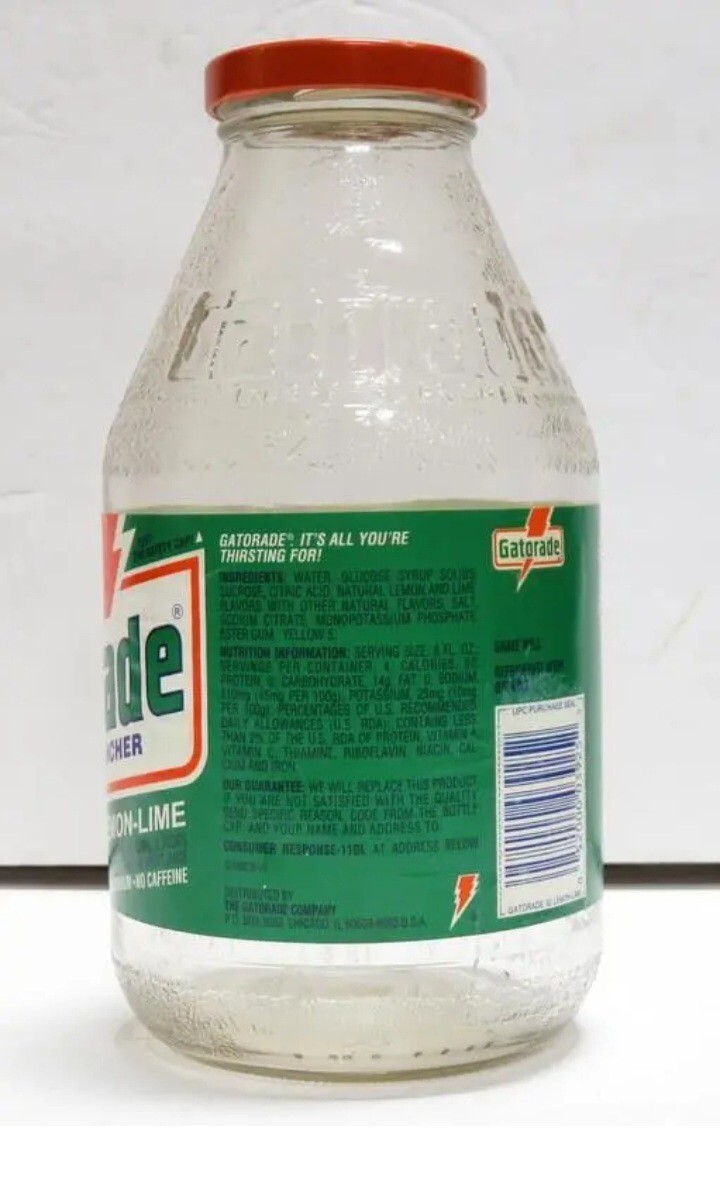 Vintage Michael Jordan Glass Gatorade Bottle Air 23 Chicago Bulls Opened RARE eBay