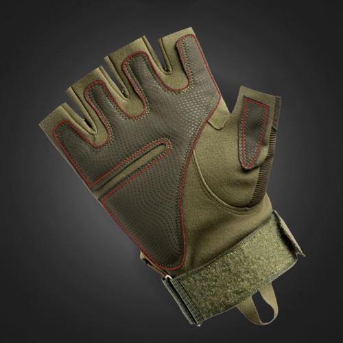 Tactical Mens Gloves Army Military Motorcycle Cycling Hiking Hunting Fingerless - Picture 8 of 15