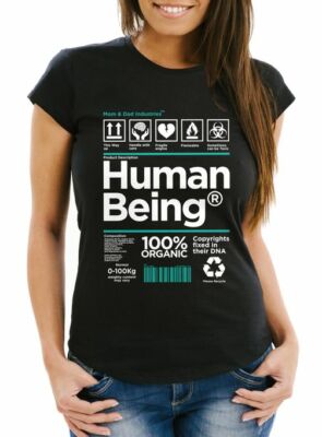 Ladies T-Shirt Saying Human Being Instruction Manual Parody Fun Shirt Funny