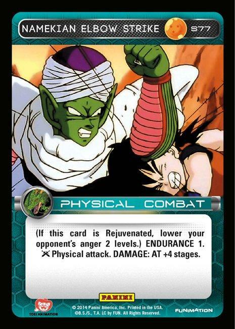 DBZ Dragon Ball Z TCG Card Panini Premiere S77 Namekian Elbow