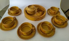 ♥ AMBROGIO E FRANCO POZZI SERVIZIO DA THè IN CERAMICA GRESLINE VINTAGE SPACE AGE