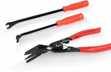 3Pcs Clip Pliers Set & Fastener Remover Car Upholstery Combo Repair Kit With Bag