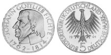 BRD 5 DM GEDENKMÜNZEN AB FICHTE 1964 VORZÜGLICH-UNZIRKULIERT ZUR AUSWAHL