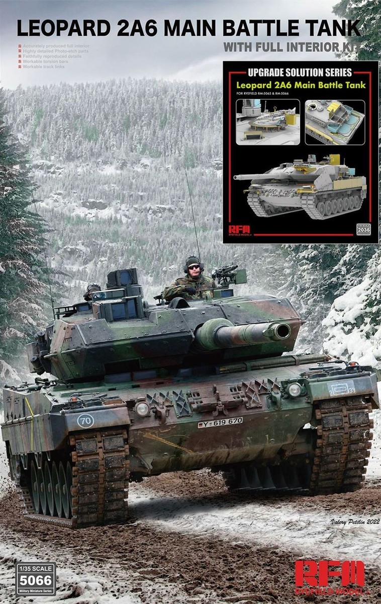 RYEFIELD MODEL RFM RM-5066 1/35 Leopard 2A6 Main Battle Tank With