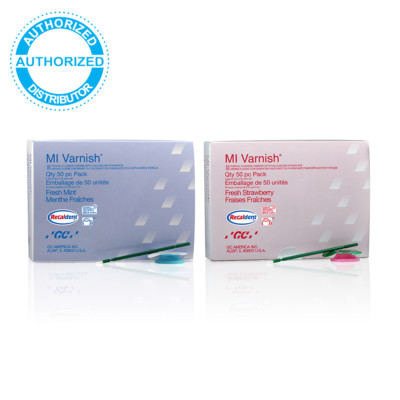 GC MI Varnish 50x0.44g Unit Doses & 50 Applicators Fresh Mint / Fresh Strawberry
