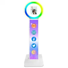 Photo Booth | Portable Selfie Stand w/ RGB LED Ring Light & Flight Case