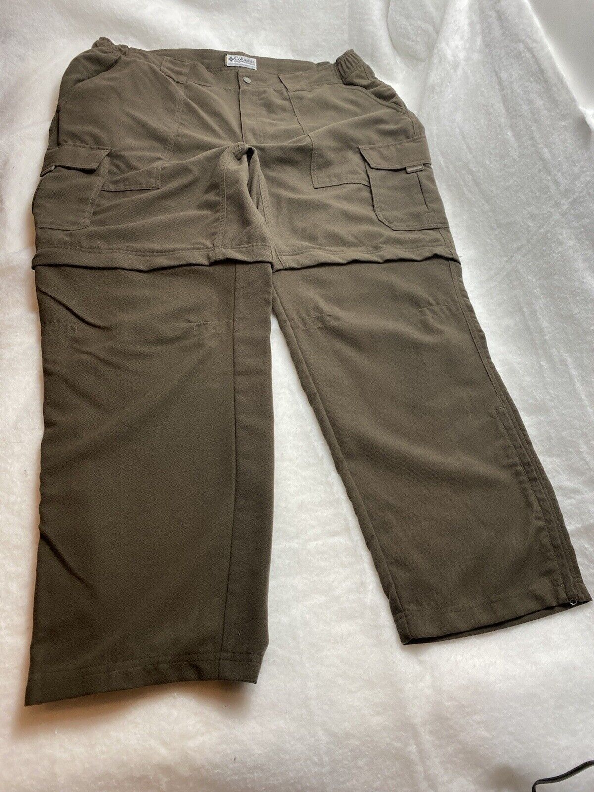 PANTALONES CONVERTIBLES COLOMBIA TITANIUM Talla 44x34 Marrón Sarga Camping Senderismo