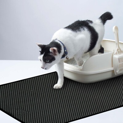 Cat Litter Mat for Litter Box Double Layer Washable Cat Litter Trapping  Mat