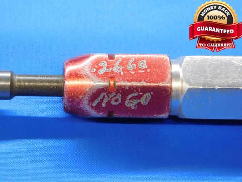.2630 & .2660 PIN PLUG GAGE GO NO GO .2656 +.0004 17/64 6.756 mm .263 .266 CONTROLLA - Foto 2 di 2
