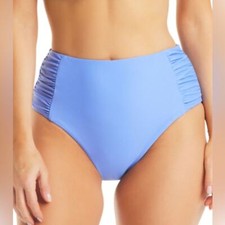 BAR III Shirred High-Rise Bikini Bottoms - Medium