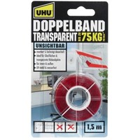 Uhu Doppelband Doppelseitiges Klebeband Powerband 19Mm X 1,5M Transparent 45375