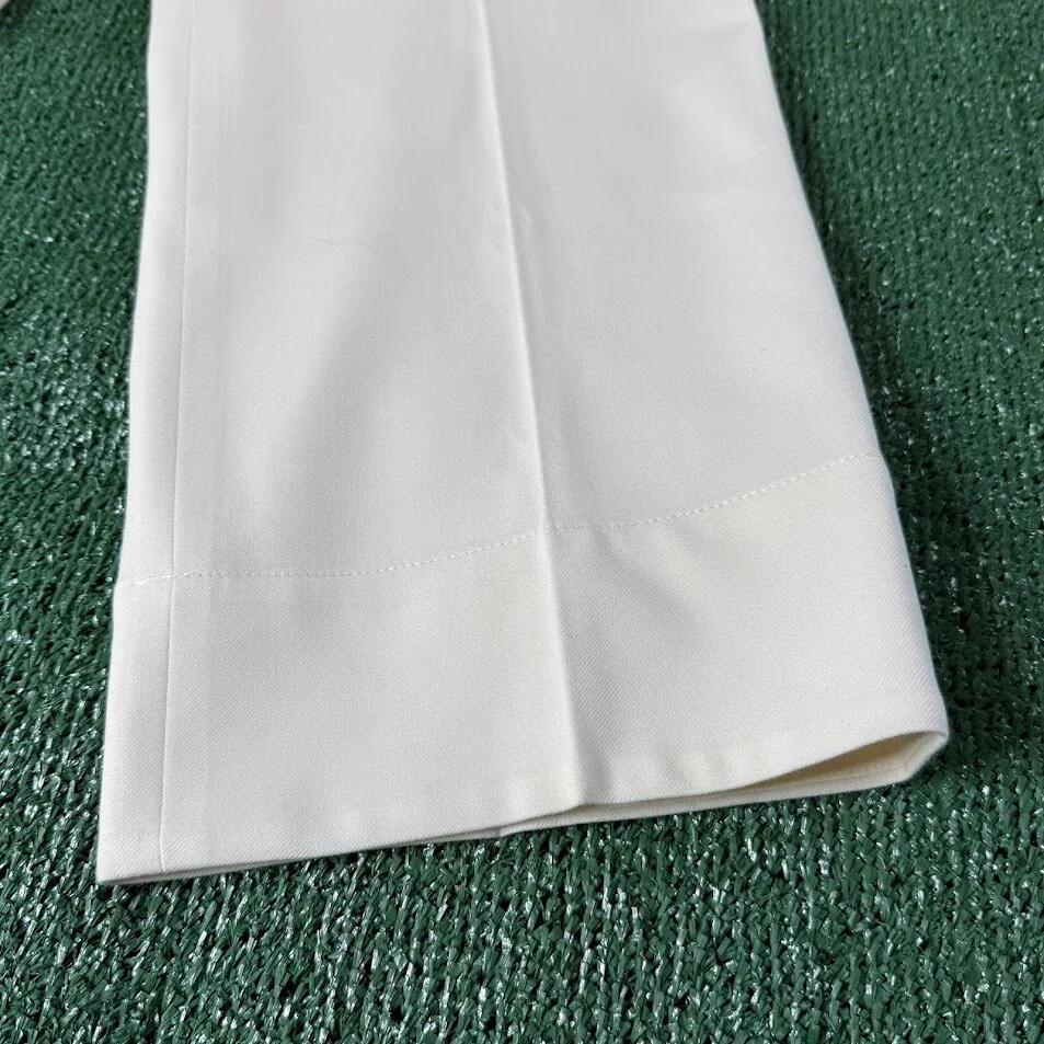 Club Monaco High Rise Enamel Ring Wool Blend Off White Trouser Pants Size 8 NEW - Image 4 of 4