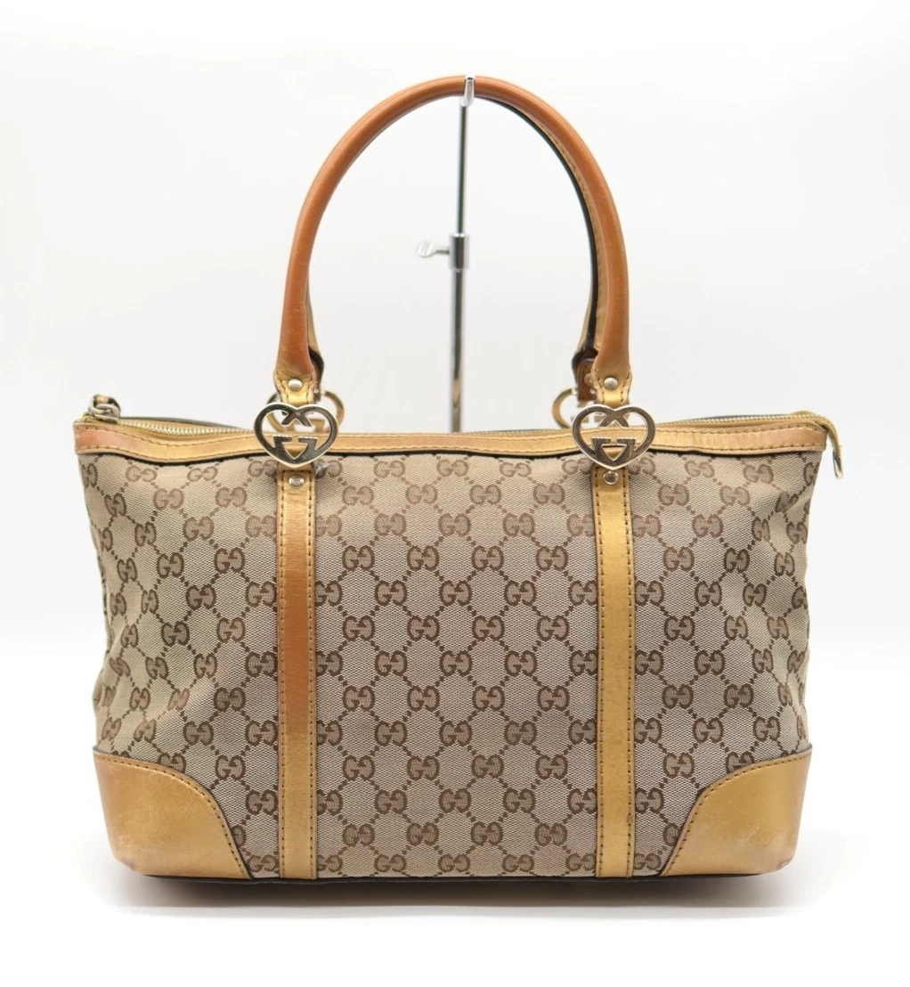 Sac fourre tout à main toile GUCCI GG Supreme authentique 0534