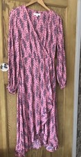 Ladies Per Una Wrap Style Pink Dress Size 8 New Without Tag