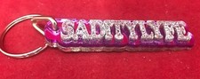 Mirrored Name Key Rings Sparkling Colors Keychain Personalized Custom Any Name