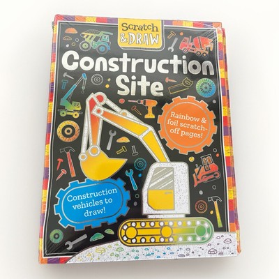 Scratch & Draw Construction Site Activity Book