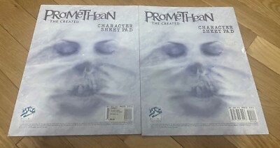 Promethean the Created RPG Character Sheet Pad Lot White Wolf