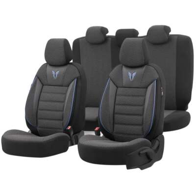 Premium Car Seat Covers TORO Black Blue For Toyota COROLLA Compact