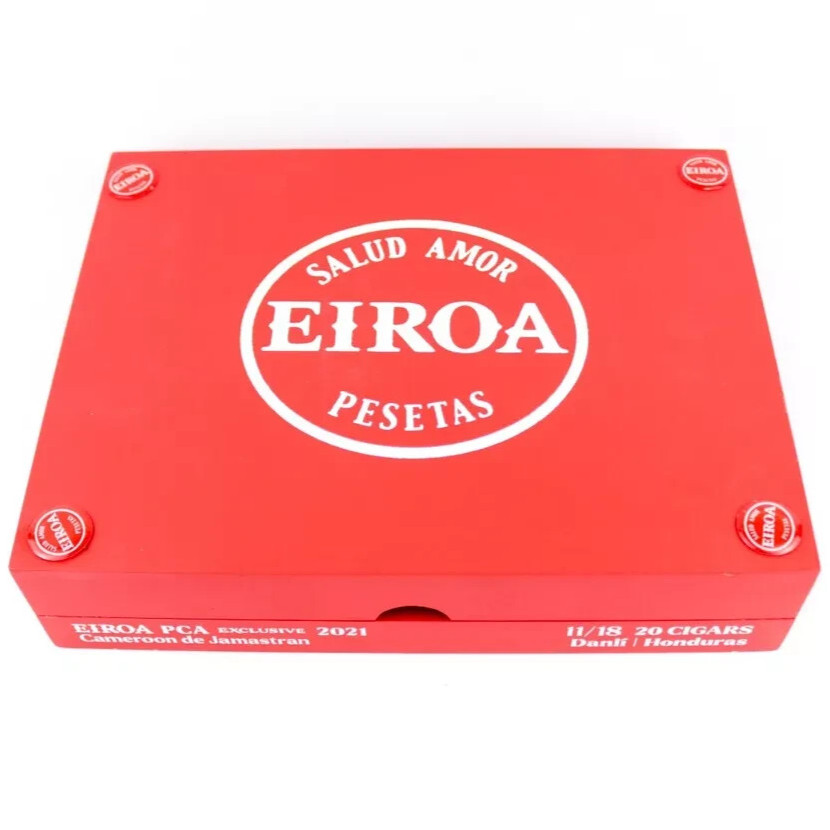 Eiroa 2021 Cameroon de Jamastran 11/18 Wooden Cigar Box 9.5" x 7.5" x 2.25"