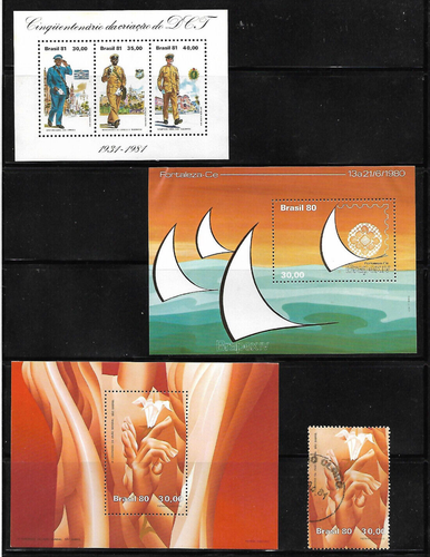 Brazil: 56 Souvenir Sheet differents, fauna-flora-views-art-Cars F1, MNH EBBR040 - Picture 3 of 17