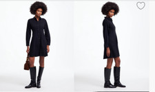 Madewell $128 Denim Seamed Mini Dress in Washed Black Size 00 NT920