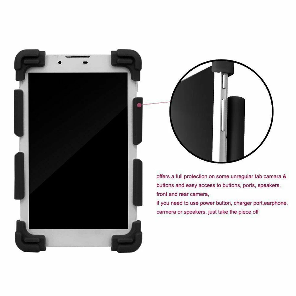 For 10" 10.1" inch Tablet Universal Design Shockproof Silicone Stand Cover Case - Image 2 of 4