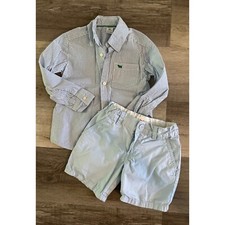 Seersucker Lightblue outfit bundle size 4/5