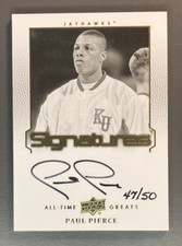 PAUL PIERCE 2013 Upper Deck All Time Greats Basketball Kansas Signatures 47/50 
