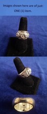 Sterling Silver Puffed Floral Flower Size 8.75 Ring 25ri821