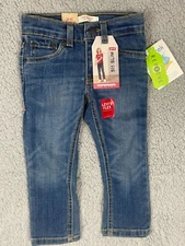 Levi's 511 Slim Fit Jeans Toddler Denim Pants Infant Boys Adjustable Waist New