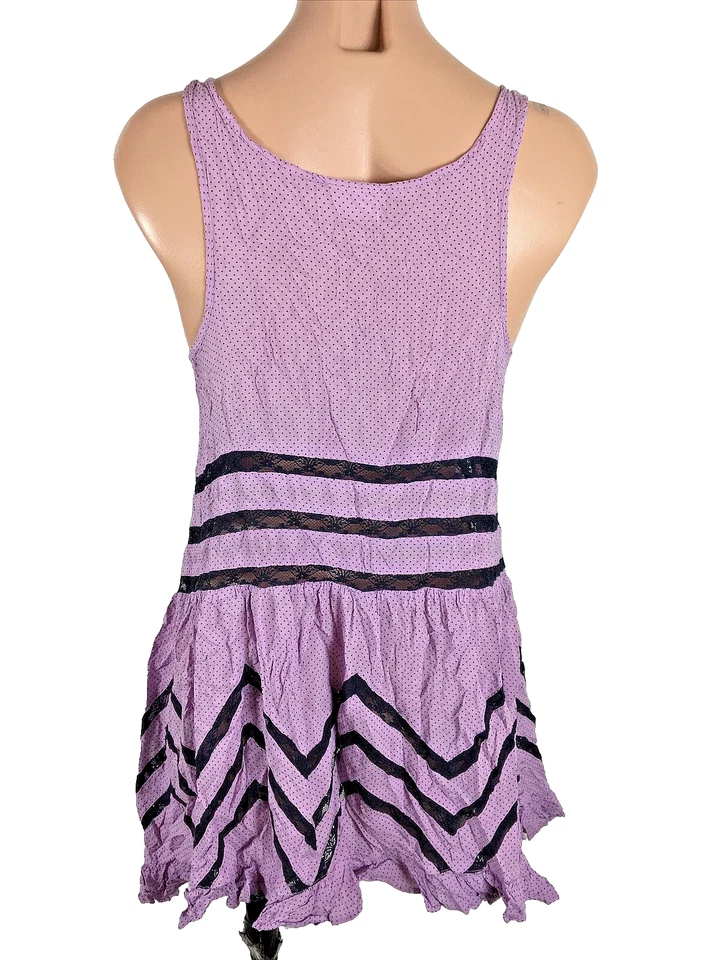 Vestido Trapecio Intimately Free People de Encaje Sin Mangas a Lunares Talla Pequeña Foto 2 de 4
