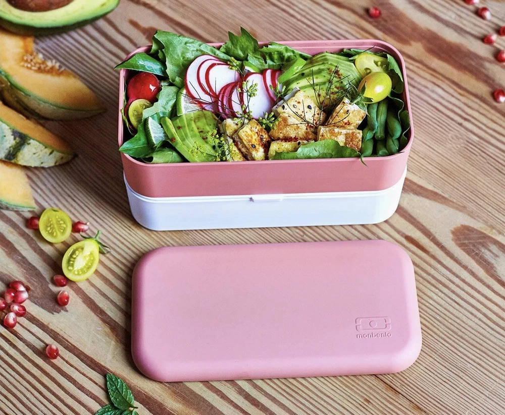 Bento Box MB Original LUNCH BOX 1L Orange BPA Free 2 tier 7 pieces Meal prep
