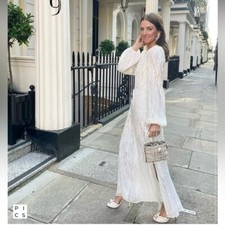 BNWT Rixo London Coco Sequined Ivory Sequin Dress Size S