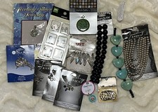 Lot 30 Carded Jewelry Making Items Beads Charms Pendants NWT