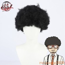 Franky Franklin Anime Cosplay Wigs Black Spring Coil Curly Hair Unisex Party