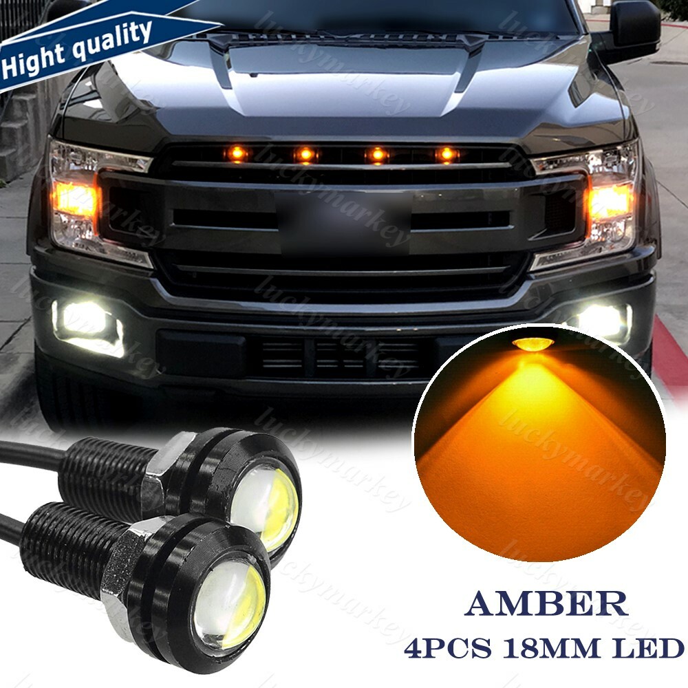 4xLED Amber Grille Mark light For Chevy Colorado Silverado Ford eBay