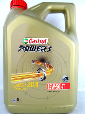 Castrol Power1 15W50 4T 15W-50 Öl Motorradöl MA-2 API SN 4Takt 4Liter