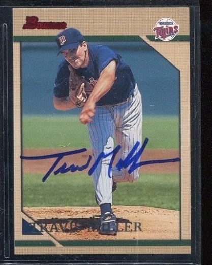 Trevor Miller Twins 1996 Bowman auto autographed card