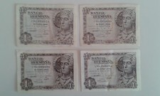 New - Lot Of Four 1 Peseta Banknotes - Dama De Elche - 1948