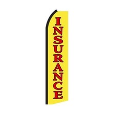 Insurance Swooper Flutter Feather Flag  3ft W x 11.5ft Tall