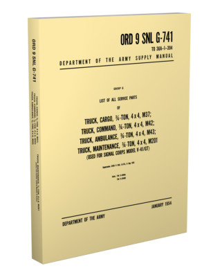 1950-1969 Dodge Parts Book M37 M42 M43 M201 Catalog ORD 9 SNL G-741 Truck