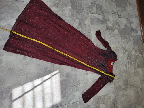 Rare Find Sean Collection Full Length Beaded Column Gown w Illusion Sleeves Sz L - Picture 15 of 19